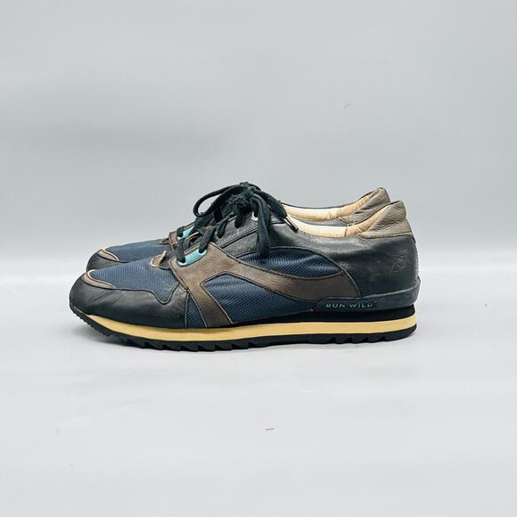 John Fluevog Shoes Mens 10 Blue Leather Run Wild Athletic Sneakers Comfort main image 8